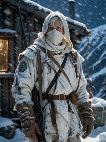 Portrait of Jäger, Masked Arctic Sniper