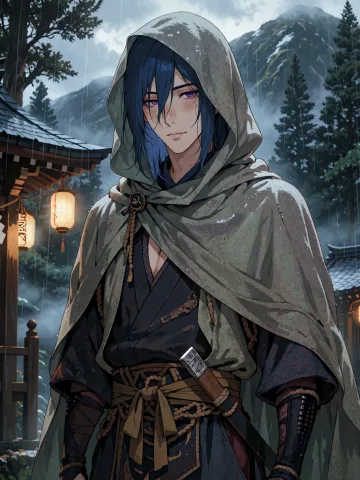 Portrait of Shin Aokage, Rogue Shinobi in Exile